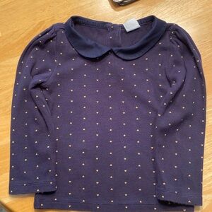 Gap baby shirt 3 yr toddler. Color navy/tan hearts
